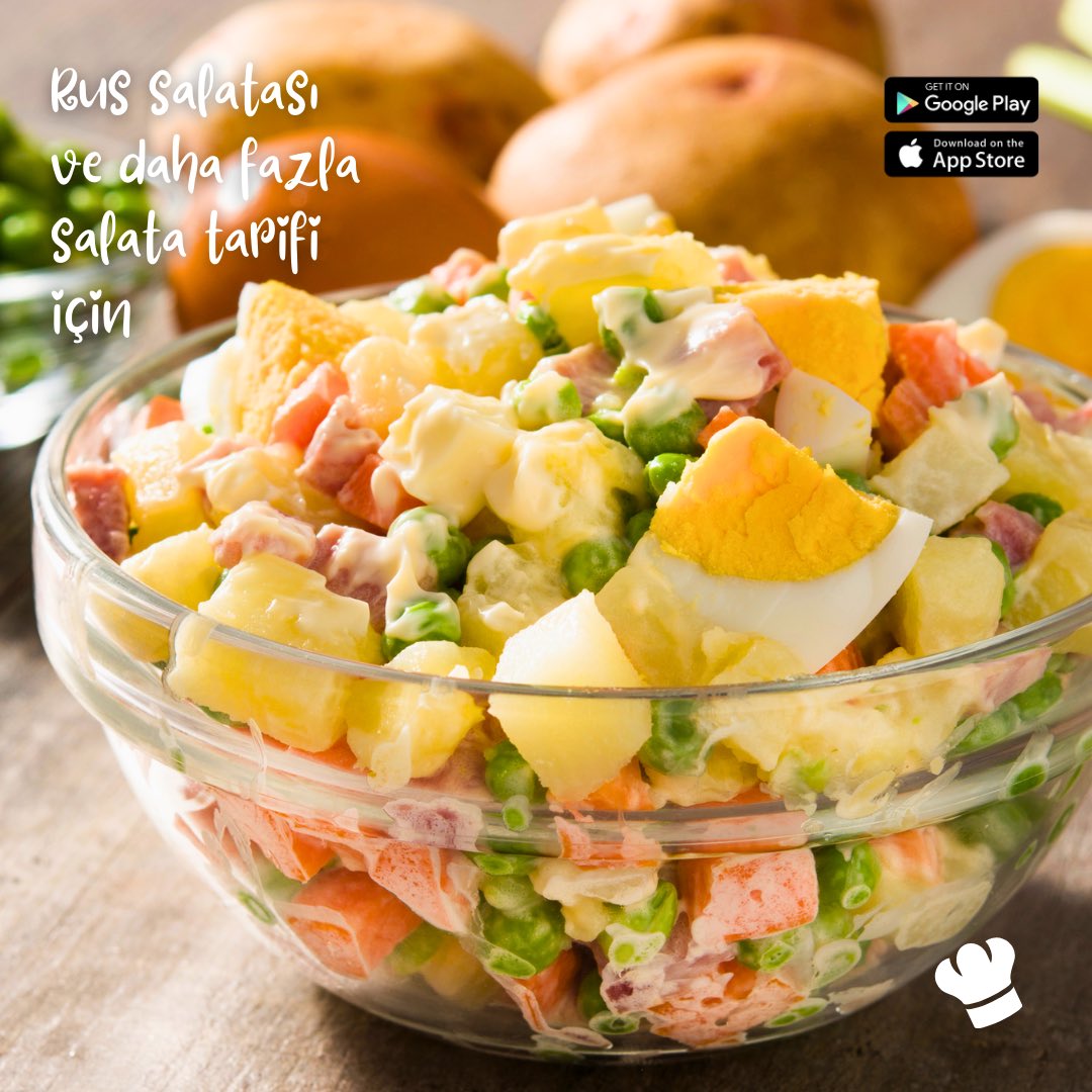 tarifolog's tweet photo. Rus salatası ve daha fazla salata tarifi için hemen ücretsiz indir. 

#tarifolog #nepişirsem #yemektarifleri #salatatarifleri #salata https://t.co/SJTvRssoq6