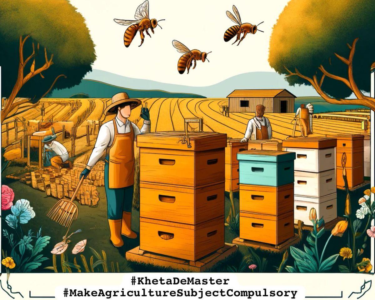 PawanInsa1344's tweet photo. Imagine a future where every student understands how food grows and the challenges farmers face. That’s the future we should be working towards. #KhetaDeMaster #MakeAgricultureSubjectCompulsory https://t.co/LaeW4QA8WR