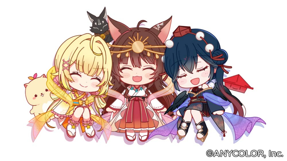 super_koorice's tweet photo. にじさんじ所属、織姫星(フミさん、星川サラさん、山神カルタさん)の『神のまにまに』歌ってみたのイラストを担当させていただきました！

織姫星5周年おめでとうございます！ https://t.co/QNv2YcZVZW