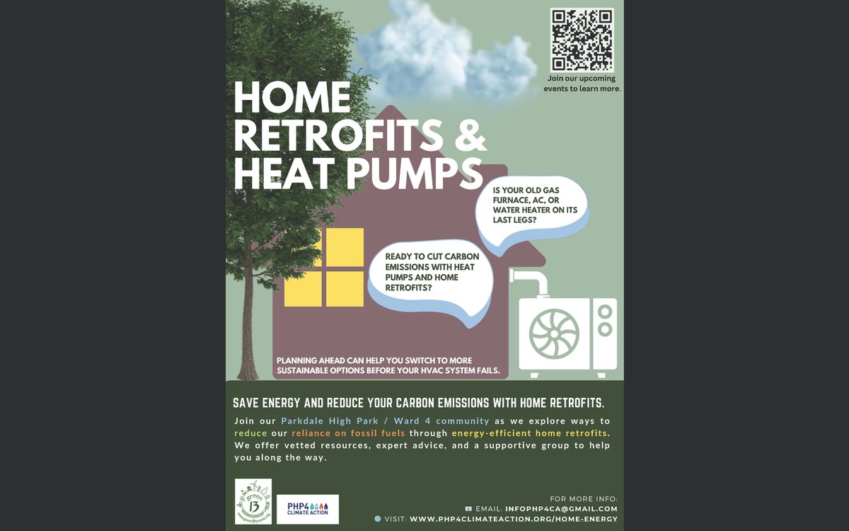 Parkdale-High Park Home Retrofits Program

Parkdale-High Park 4 Climate Action and Green 13 are collaborating to bring an exciting new program!

Learn more:
php4climateaction.org/home-energy