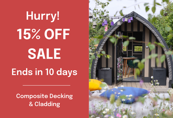 🚨 Hurry! 15% OFF Sale! 🚨

Enjoy 15% off on composite decking and cladding – but act fast, the sale ends in 10 days! ⏰

📞Don’t miss out – call now to grab the deal 👉
 020 8088 4888!

envirobuild.com