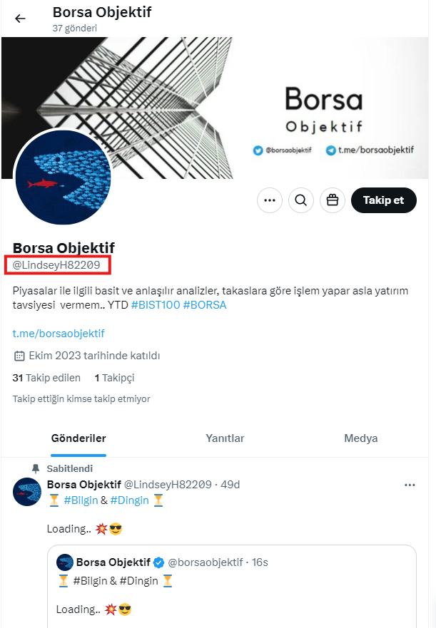 <a href="/LindseyH82209/">Borsa Objektif</a> hesabını şikayet eder misiniz?

Taklit olarak açılmış!