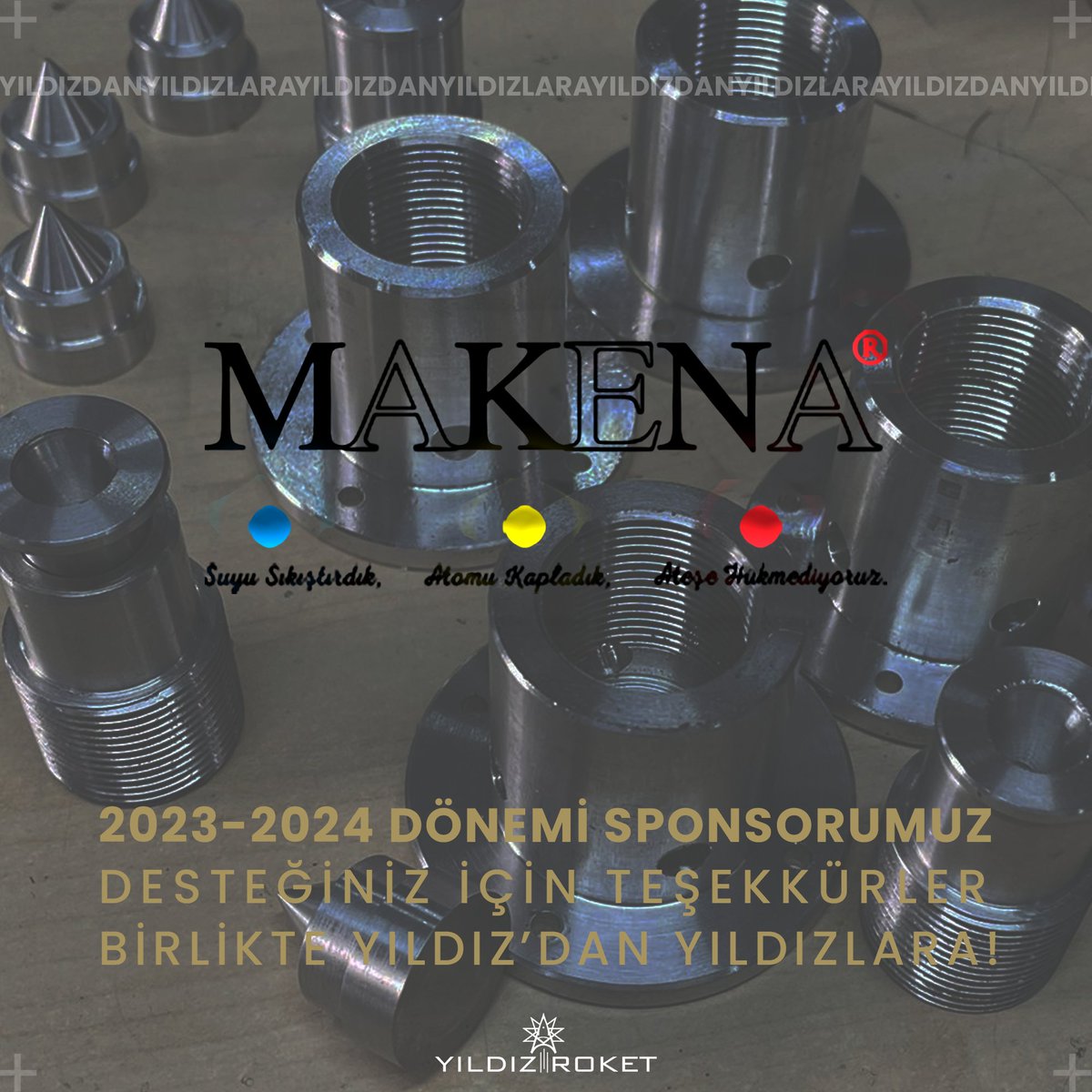 "Ülkemiz adına ne yapabiliriz?" diyerek çıktığımız bu yolda bizleri destekleyen ALTIN sponsorumuz Makena Mühendislik ve Sayın Erol GÜNAYDIN'a sonsuz teşekkür ederiz.    

Hep birlikte "Yıldız'dan Yıldızlara"💫🚀

<a href="/YildizEdu/">Yıldız Teknik Üniversitesi</a>
<a href="/eyupdebik/">Prof. Dr. Eyüp Debik</a>
<a href="/ytumaktek/">Makine Teknolojileri Kulübü</a>