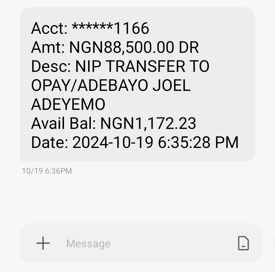 bayonet100's tweet photo. @TrendingEx @gtbank @gtbank_help
Hello support

I made transfer on the 19th Oct, I was debited but 3rd party bank didn't receive the funds

I can't even find the transaction history on GT app history but good I received an sms as shown in the attached  

0122951166 
GTB 
Adeyemo Adebayo https://t.co/ikQAZQpeMP