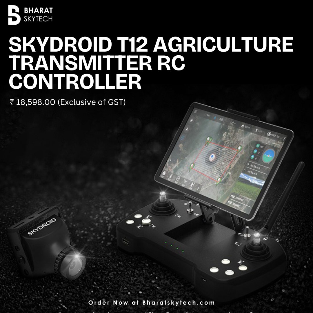 bharatskytech's tweet image. Take your agricultural drone operations to new heights with the Skydroid T12 Agriculture Transmitter! 

Click the link in bio to Buy
bharatskytech.com

#SkydroidT12 #skydroid #dronetransmitter #AgricultureDrones #DroneFarming #PrecisionFarming #FarmTech #bharatskytech