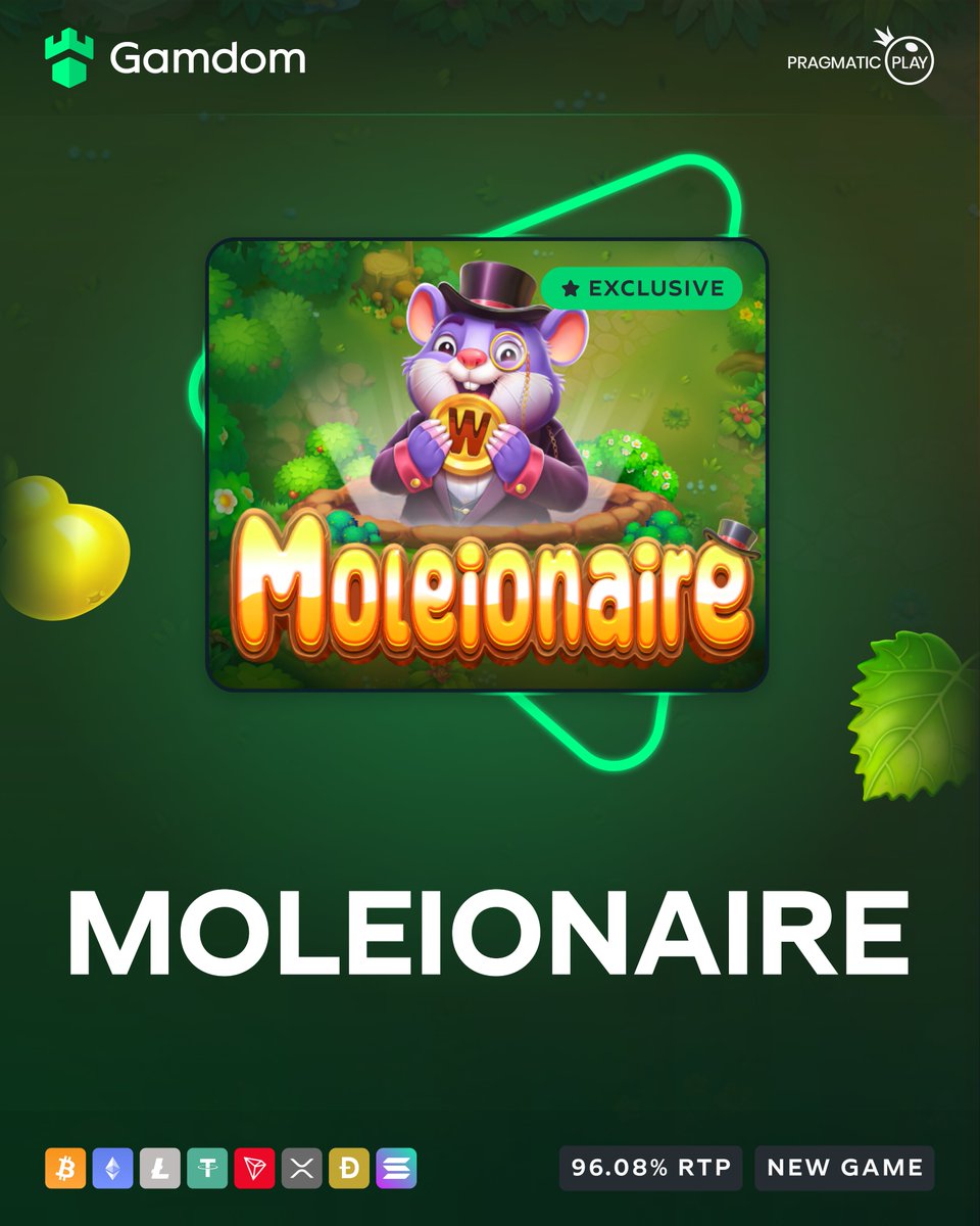 💎 New Exclusive Game: Moleionaire by Pragmatic Play! 💎

Join the sneaky mole on a treasure hunt underground, exclusively on Gamdom! 💎 

Win up to 5,000x of your bet! 💥

- 💚 + 🔄 + Tag a friend + Drop your userID for a shot at FREE spins!

🔗gamdom.com/casino/Moleion…