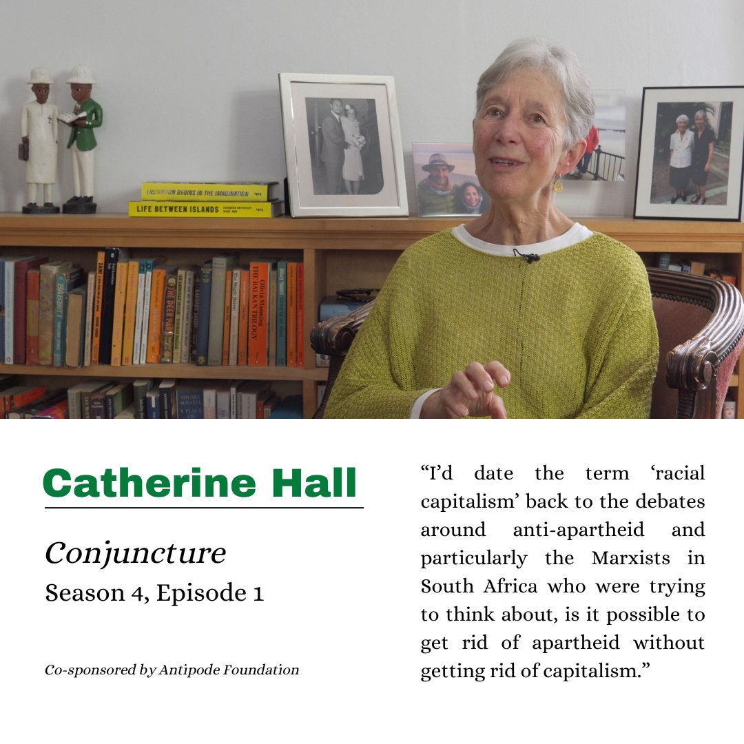 Welcome to season 4! In our first episode, feminist historian Catherine Hall discusses the history of racial capitalism, colonizing geographies, social reproduction, and her new book Lucky Valley. trinitysocialjustice.com/racial-capital…

Co-sponsored by Antipode Foundation (<a href="/antipodeonline/">Antipode</a>)