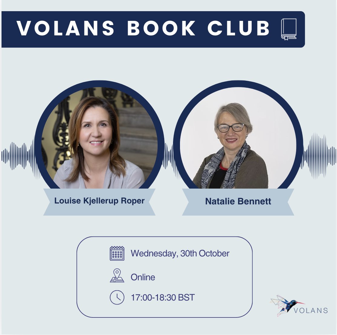We are looking forward to welcoming <a href="/natalieben/">Natalie Bennett</a> for Volans Book Club next week to discuss her book Change Everything: How we can Rethink, Repair and Rebuild Society. 

Join the conversation:
🗓️Wednesday 30th October
🕔 From 17:00-18:30 GMT
👉Sign up here: lnkd.in/di6jdAD5