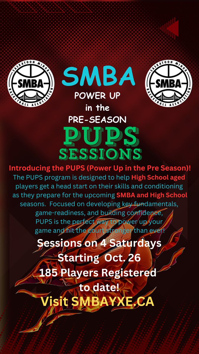 MinorSaskatoon's tweet photo. 🏀❤️🔥 "Power up, ball out, and dominate the season! #PUPS #SMBA"👀👏🏀 https://t.co/k2s593eKjs