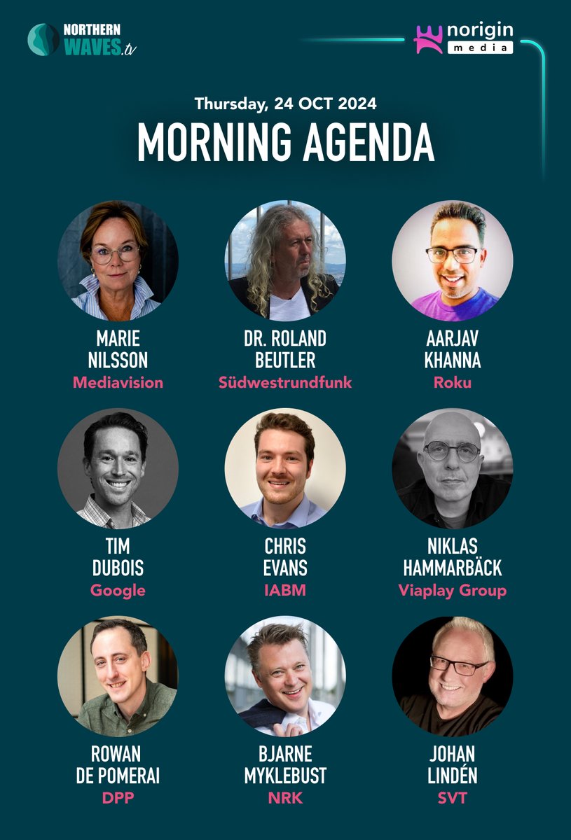 NoriginMedia's tweet image. This year's Northern Waves TV Conference is only 4 days away! Take a peek at the morning agenda. 🚀

#NWTV24 😎 @NorthernWavesTV 

👉 View the full-agenda here: northernwaves.tv/agenda 
#OTT #TVTech #StreamingTV