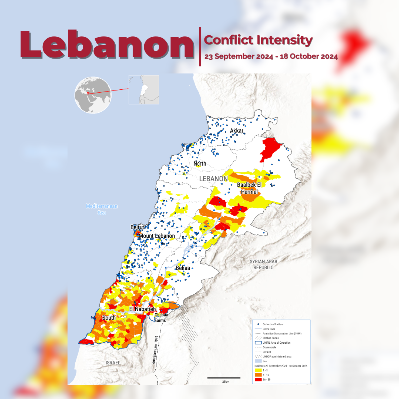UNOCHA's tweet photo. Casualties and the devastating impacts of the conflict in #Lebanon are rising.

Israeli airstrikes continue to expand across the country, deepening civilian suffering.

@UN and partners are stepping up efforts to provide support. 
But people need an immediate ceasefire. More ⤵️