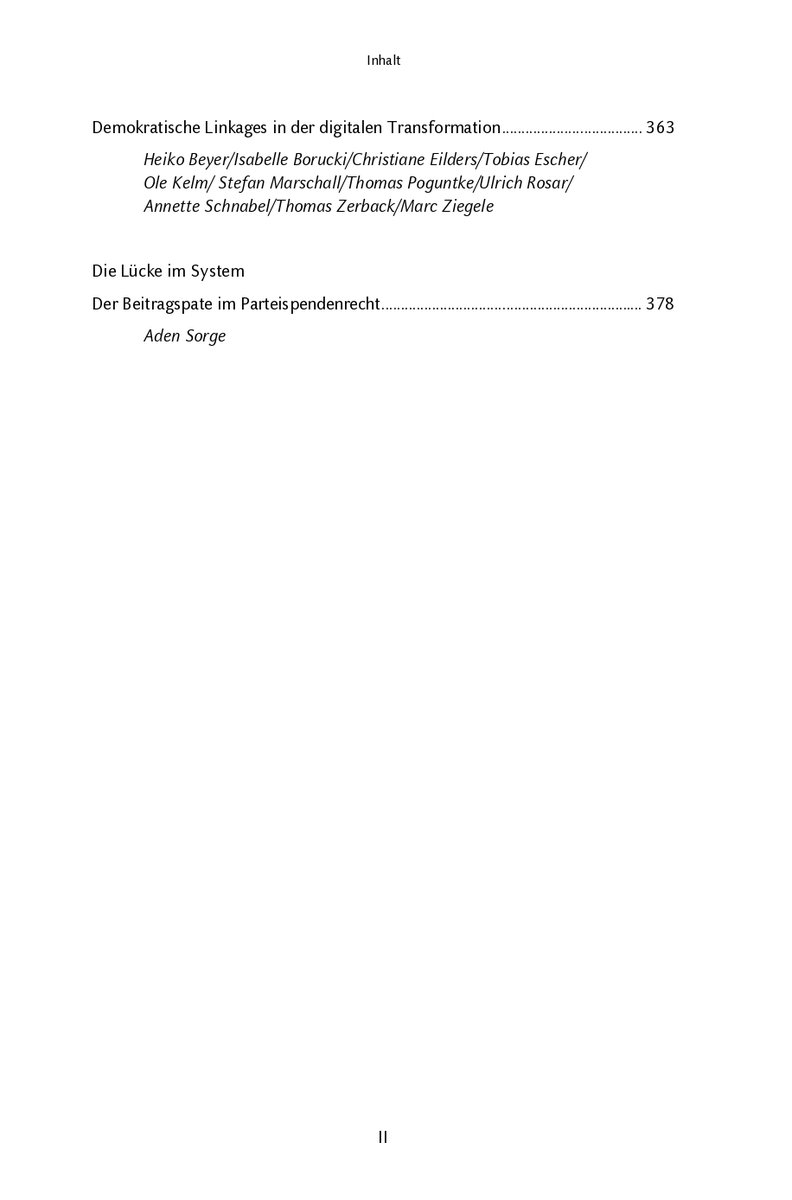 📢 Das neue Heft der MIP ist online! 
Lesenswerte Beiträge u.a. von H. Meulemann zum #Antisemitismus in Deutschland, T. Böhme zur Frage des Ermessens bei der Einleitung eines Parteiverbotsverfahrens und  M. Bitschnau zur Sprache des BSW
mip.pruf.hhu.de/issue/view/81