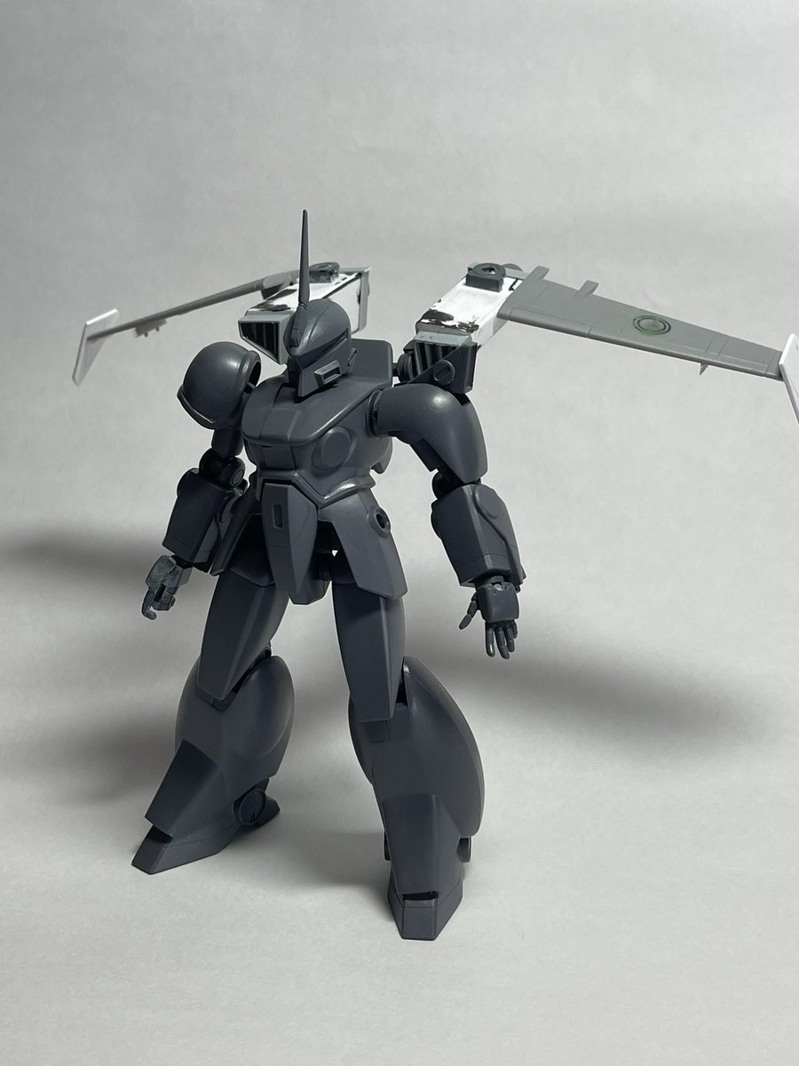 cx4576's tweet photo. #機甲戦記ドラグナー
ヤクトゲルフマッフ　本体はほぼ素組、背中のマッフはプラ板等でスクラッチ。翼が畳めます！ https://t.co/Sgk9m56EmC