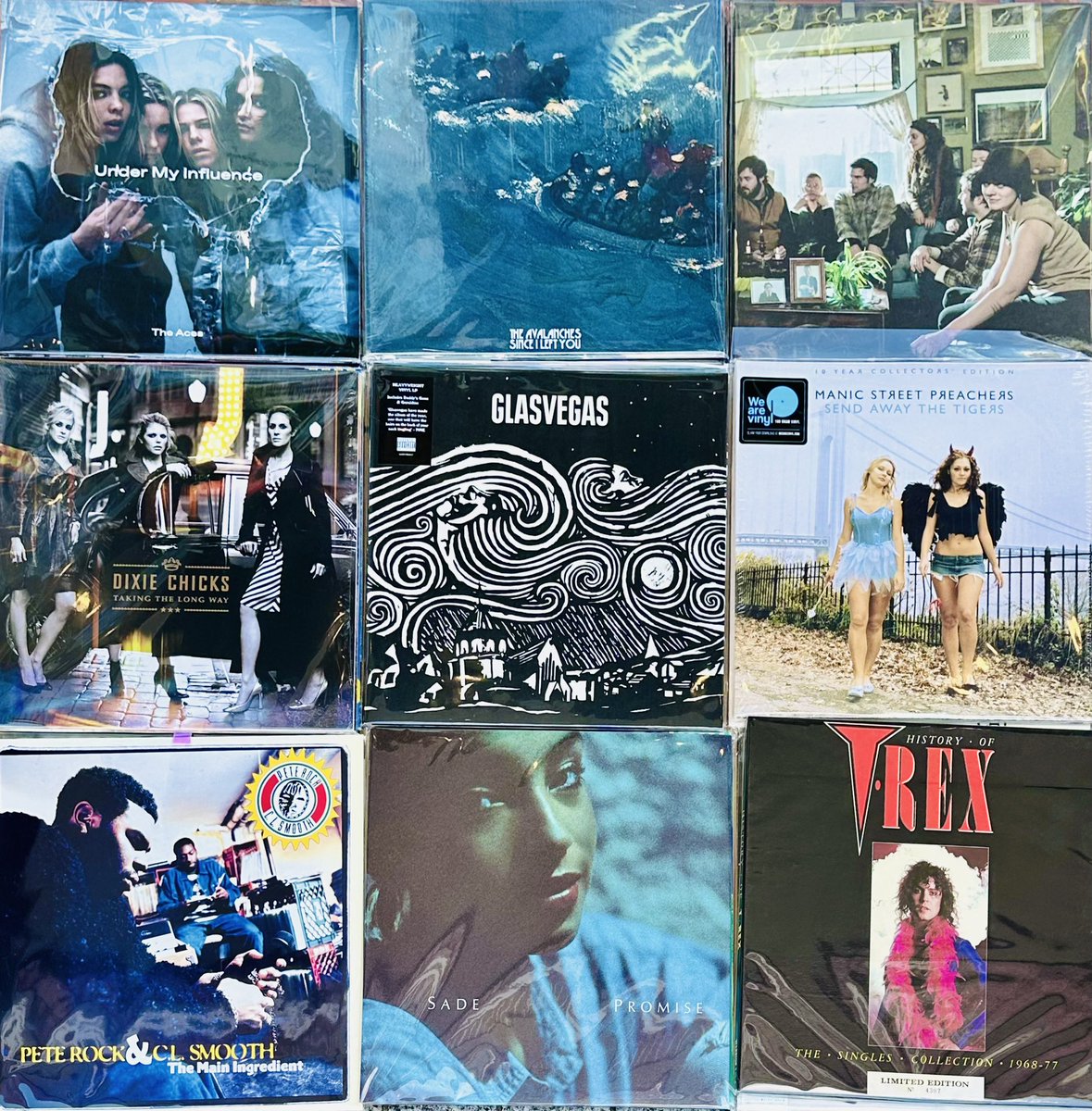 moremusic_japan's tweet photo. こちらを今、店頭へ出しました🤗
あまり見かけないレコードもあります🤔
#theaces
#theavalanches
#darkdarkdark
#dixiechicks
#glasvegas
#manicstreetpreachers
#peterock&clsmooth
#sade
#trex
#明屋書店大洲店さんでpopupshop 用の商品からこぼれたレコードです。
大洲店さん、中身濃いです https://t.co/YKovTj314A