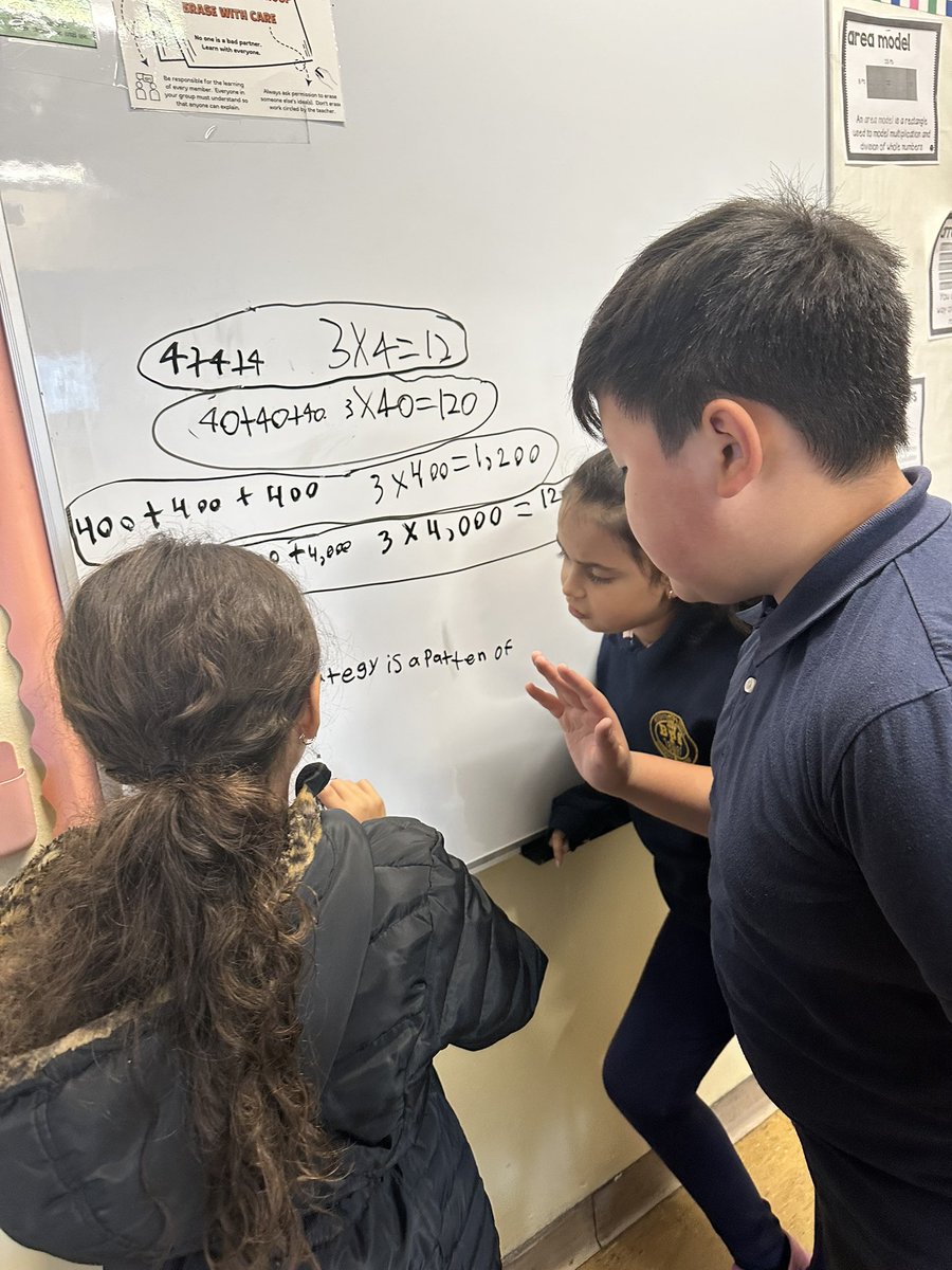 MsAbreus4th's tweet photo. Here in 4th Grade we’ve been busy diving into the many different strategies involved with multiplication! Students have been working hard while having fun! https://t.co/wWdNOrBiqU