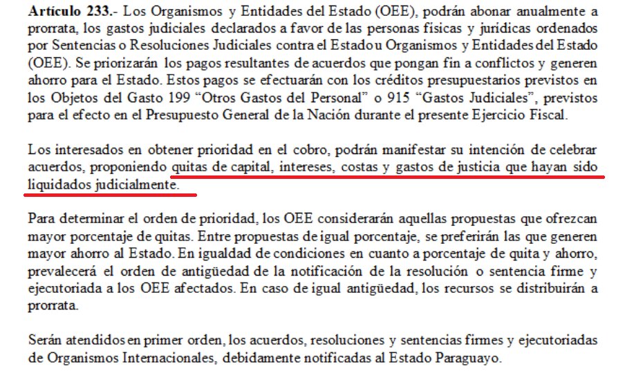 Si este artículo que está en el Proyecto de Presupuesto/2025 se aplicase a los acreedores del exterior, es una declaración de Default del Estado.
¿Qué diferencia un acreedor del exterior de uno local?
Default es default.
Es la legalización del incumplimiento de una sentencia.