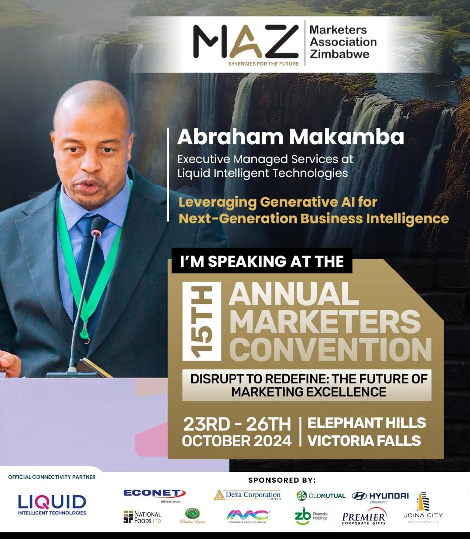 MEET THE SPEAKER: Abraham Makamba, Executive Managed Services at Liquid Intelligent Technologies, a multi-award-winning Engineer with over 18 years of experience in the Telecommunications industry. 

#MarketersConvention2024 #DisruptToRedefine #MarketingExcellence
