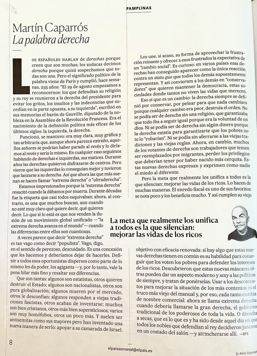 Derecha, a secas. 
Lúcid i fi, com sempre, <a href="/martin_caparros/">Martín Caparrós</a>.