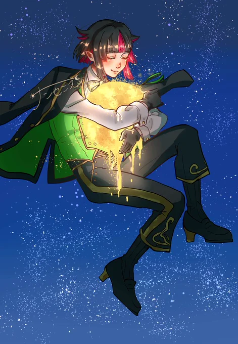 夜を愛す #ツイステファンアート