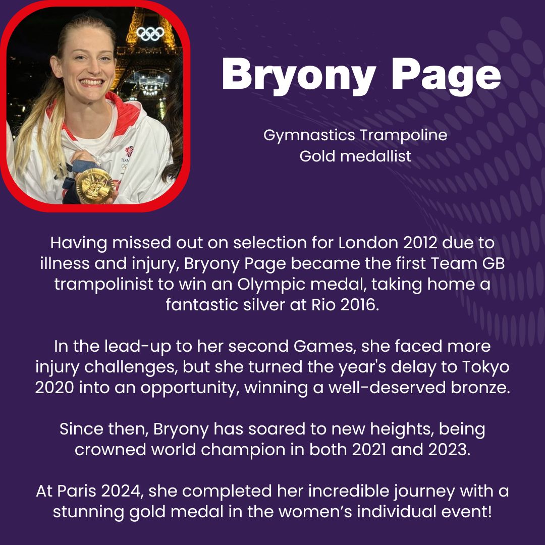 🏅Meet Bryony Page, Olympic gold medallist at #Paris2024, joining us on 28 Oct! We’re celebrating our local athletes who competed in the Olympic &amp; Paralympic Games. This week, we’ll share the inspiring stories of those attending. Get ready!🤩
🔗bit.ly/BCP-OlympicsPa…
<a href="/Morebusco/">morebus</a>