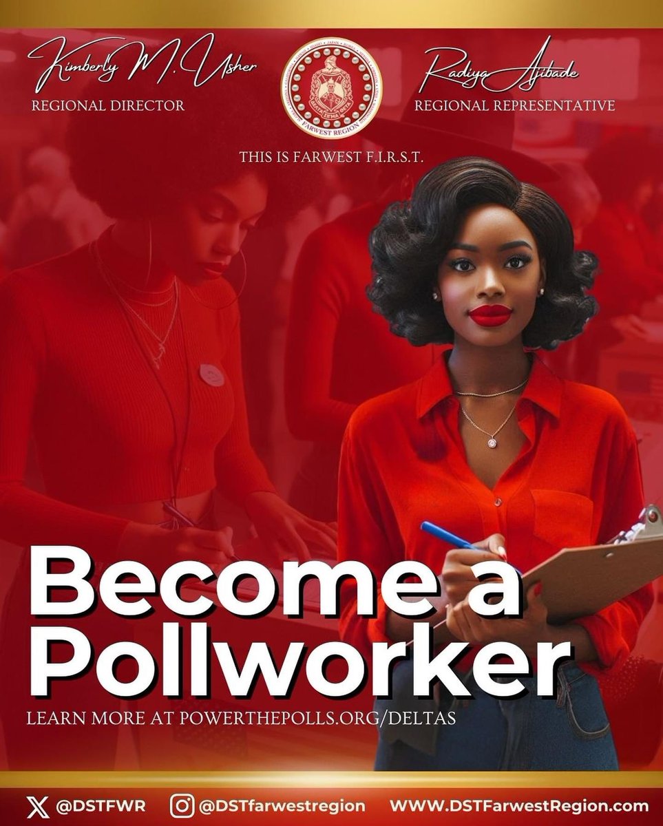 Holly_Lawson713's tweet photo. EARLY VOTING OPEN ~ #Vote 🗳️🌞
VOTER REGISTRATION - VOTER EDUCATION - VOTER MOBILIZATION - VOTER PROTECTION @dstinc1913 @DSTFWR ~ TOGETHER IN SISTERHOOD @SensationalSAR #AOML ❤️
#DST1913 #FortitudeOnTheFrontline #VotingIn3D #BecomeAPollWorker https://t.co/AzvPGyfweL