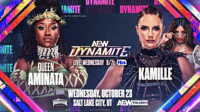 One week ahead of her match with Kris Statlander, <a href="/Kamille_brick/">Kamille</a> stands across from <a href="/amisylle/">Queen Aminata クィーンアミナタ</a> who has unfinished business with the Brickhouse and her CEO

#AEWDynamite is LIVE this Wednesday at 8/7c only on TBS