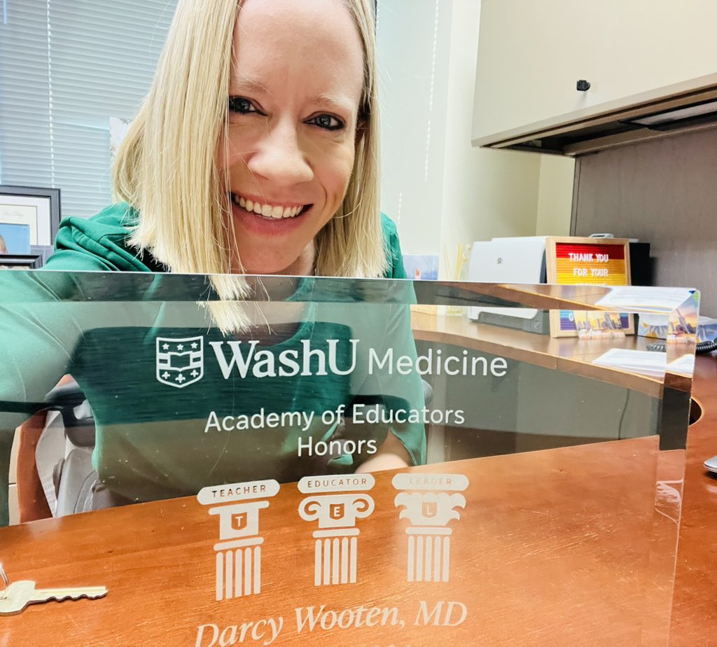 Darcy Wooten she/her (@darcy_id_doc) on Twitter photo So honored to return home to this amazing acknowledgment and honor. Grateful to <a href="/WashUAcadEd/">WashU Academy of Educators</a> and <a href="/abbyWUim/">Abby Spencer, MD, MS, FACP</a>. SO excited to contribute and grow in the Academy of Educators <a href="/washumedicine/">WashU Medicine</a> So honored to return home to this amazing acknowledgment and honor. Grateful to <a href="/WashUAcadEd/">WashU Academy of Educators</a> and <a href="/abbyWUim/">Abby Spencer, MD, MS, FACP</a>. SO excited to contribute and grow in the Academy of Educators <a href="/washumedicine/">WashU Medicine</a>