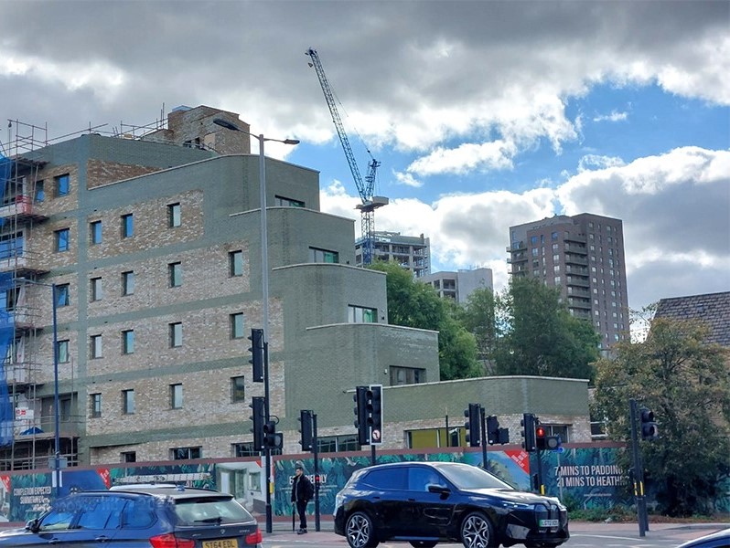 Good to see our mixed-use design on Western Avenue approaching completion.