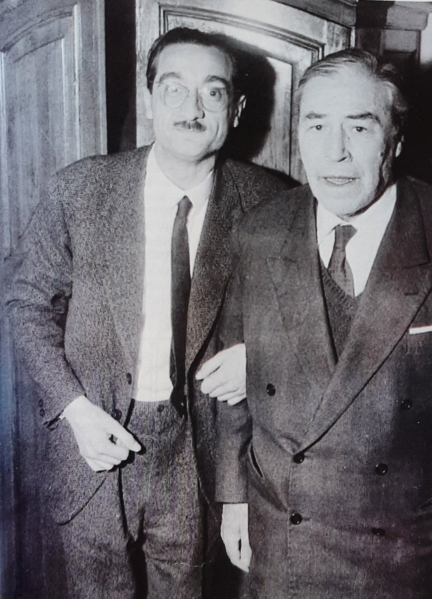 En Joan Fuster i en Josep Pla agafats de bracet
