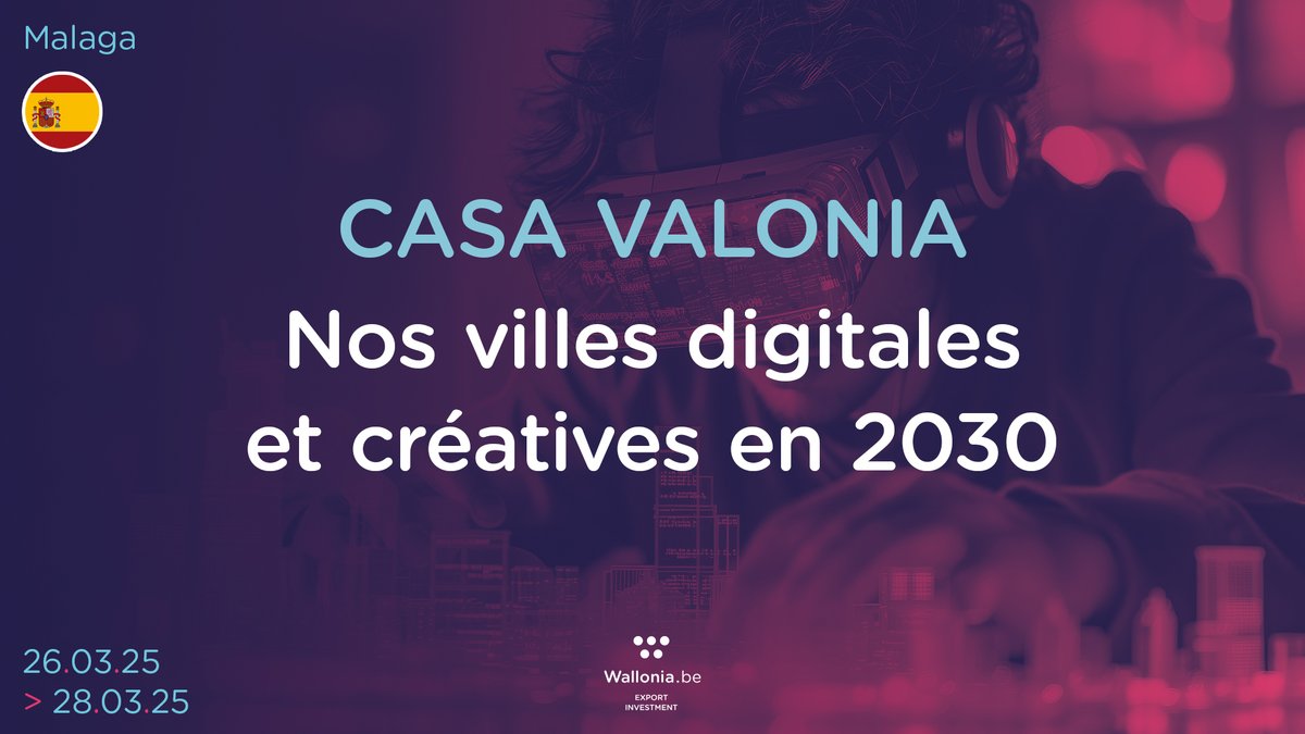 🎯 Casa Valonia Malaga 📆 Du 26 au 28/03/2025 🇪🇸
3 secteurs spécifiques :
La santé et les Medtechs ; le tourisme et les smart cities; le divertissement, la sport tech et la culture tech
👉Participation gratuite mais inscription obligatoire avant le 21/11
awex-export.be/fr/agenda/casa…