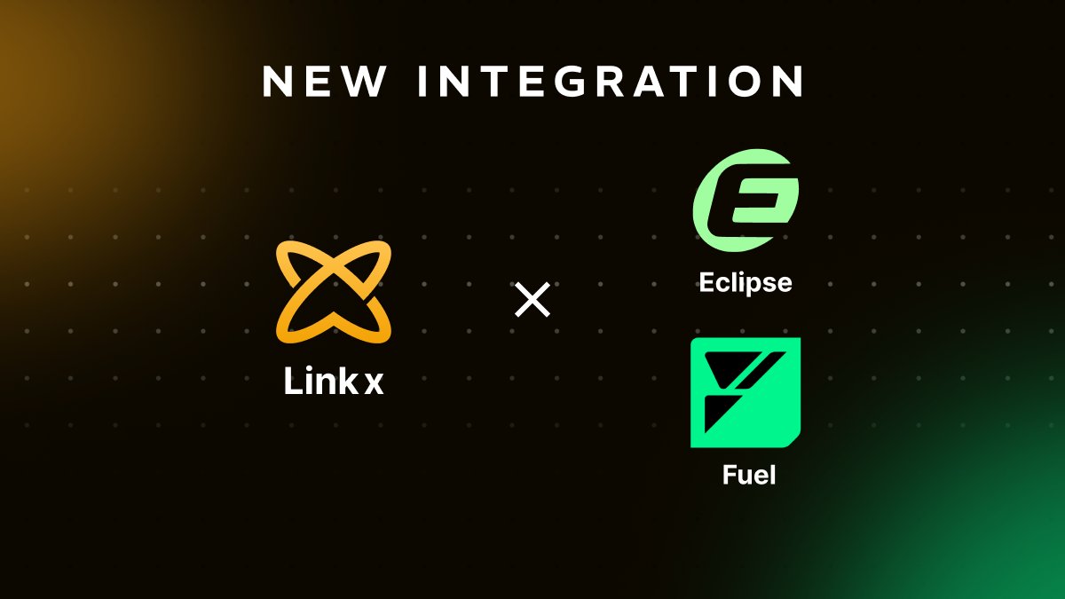 🚀 Exciting news for #LinkX users! We’re expanding our cross-chain bridge to support <a href="/fuel_network/">Fuel</a> and <a href="/EclipseFND/">Eclipse (🐮,🌑)</a> ecosystems! 🌐✨

Now, you can seamlessly transfer assets between even more chains, boosting interoperability and unlocking new opportunities in the #blockchain