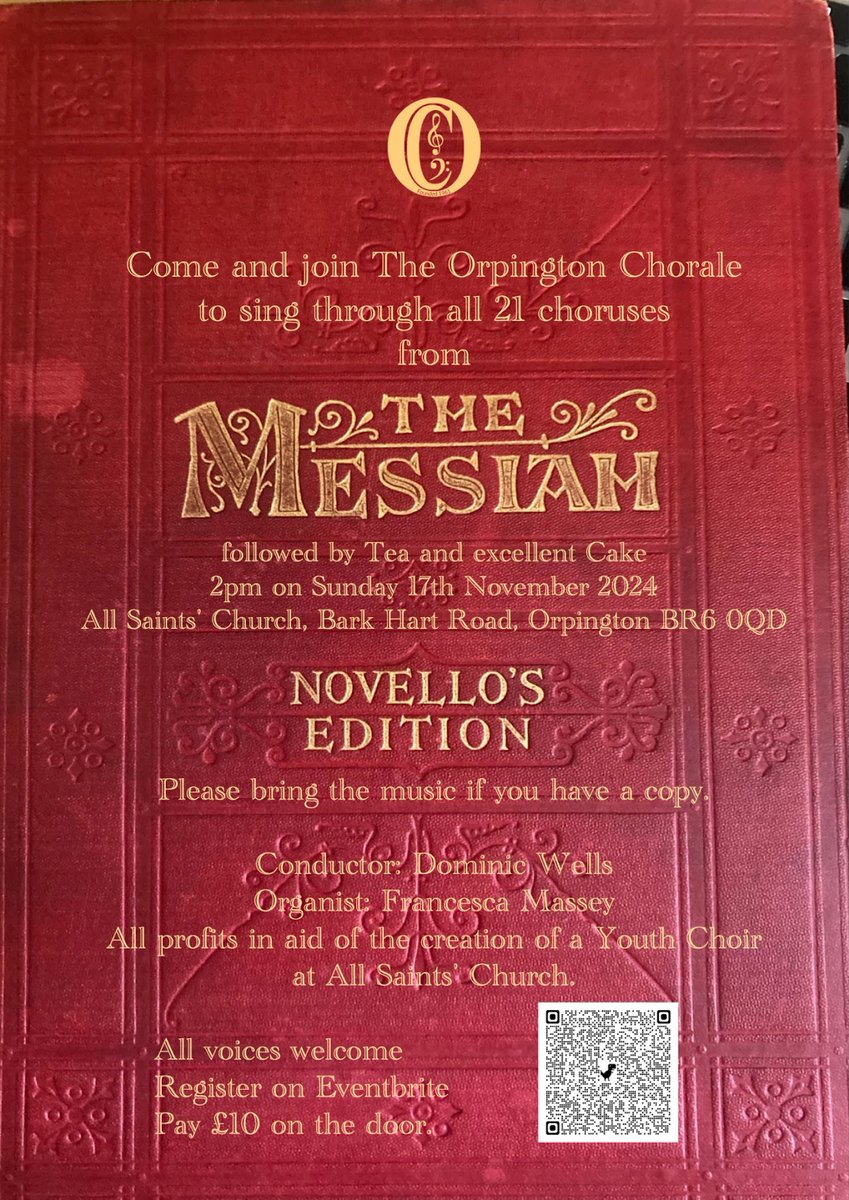 RipleyArtCentre's tweet photo. The Orpington Chorale sing the Messiah!
#choralsinging #choral #chorus #Beckenham #orpington #bromley https://t.co/eBrmyQe90z