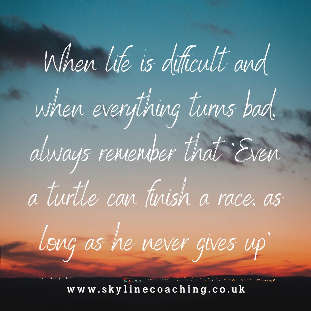 Skyline_Coach's tweet image. Be persistent in the race of life. Even when the going gets tough, remember, like a turtle, you can triumph by never giving up.  #PersistenceWins #KeepGoingStrong