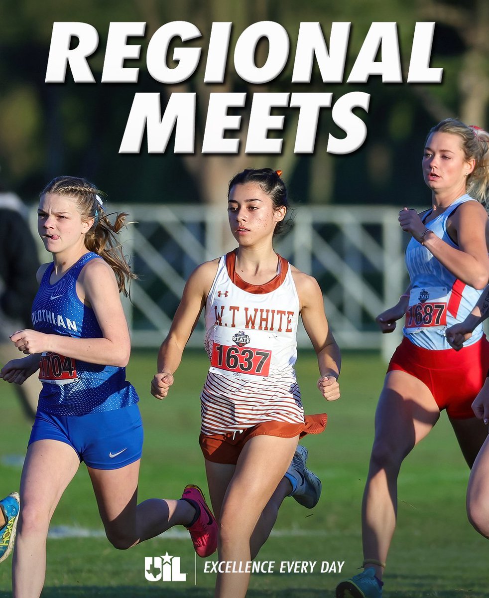 Regional #txhsxc meets are happening across the state today &amp; tomorrow. 

Run fast &amp; punch that  🎟️ to #UILState! 🏆