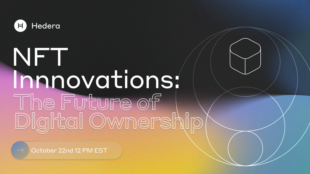 Genzio Media (@genzioco) on Twitter photo Join us tomorrow for the <a href="/hedera/">Hedera</a> Space, as we discuss the latest innovations in NFTs! 🙌🎙️
w/ <a href="/Ashe_Oro/">Ashe</a>, <a href="/sygnumofficial/">Sygnum Bank</a>, <a href="/AliyaDG/">Aliya Das Gupta</a>, and <a href="/nft_paris/">NFT Paris</a>!
🗓️ Tuesday at 12pm EST
Don’t forget to set your reminders!
x.com/i/spaces/1MnGn… Join us tomorrow for the <a href="/hedera/">Hedera</a> Space, as we discuss the latest innovations in NFTs! 🙌🎙️
w/ <a href="/Ashe_Oro/">Ashe</a>, <a href="/sygnumofficial/">Sygnum Bank</a>, <a href="/AliyaDG/">Aliya Das Gupta</a>, and <a href="/nft_paris/">NFT Paris</a>!
🗓️ Tuesday at 12pm EST
Don’t forget to set your reminders!
x.com/i/spaces/1MnGn…