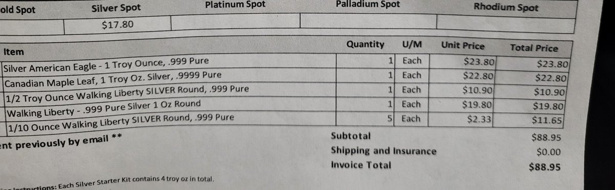 Somebody I introduced to metals just sent me this 😭 #Silver