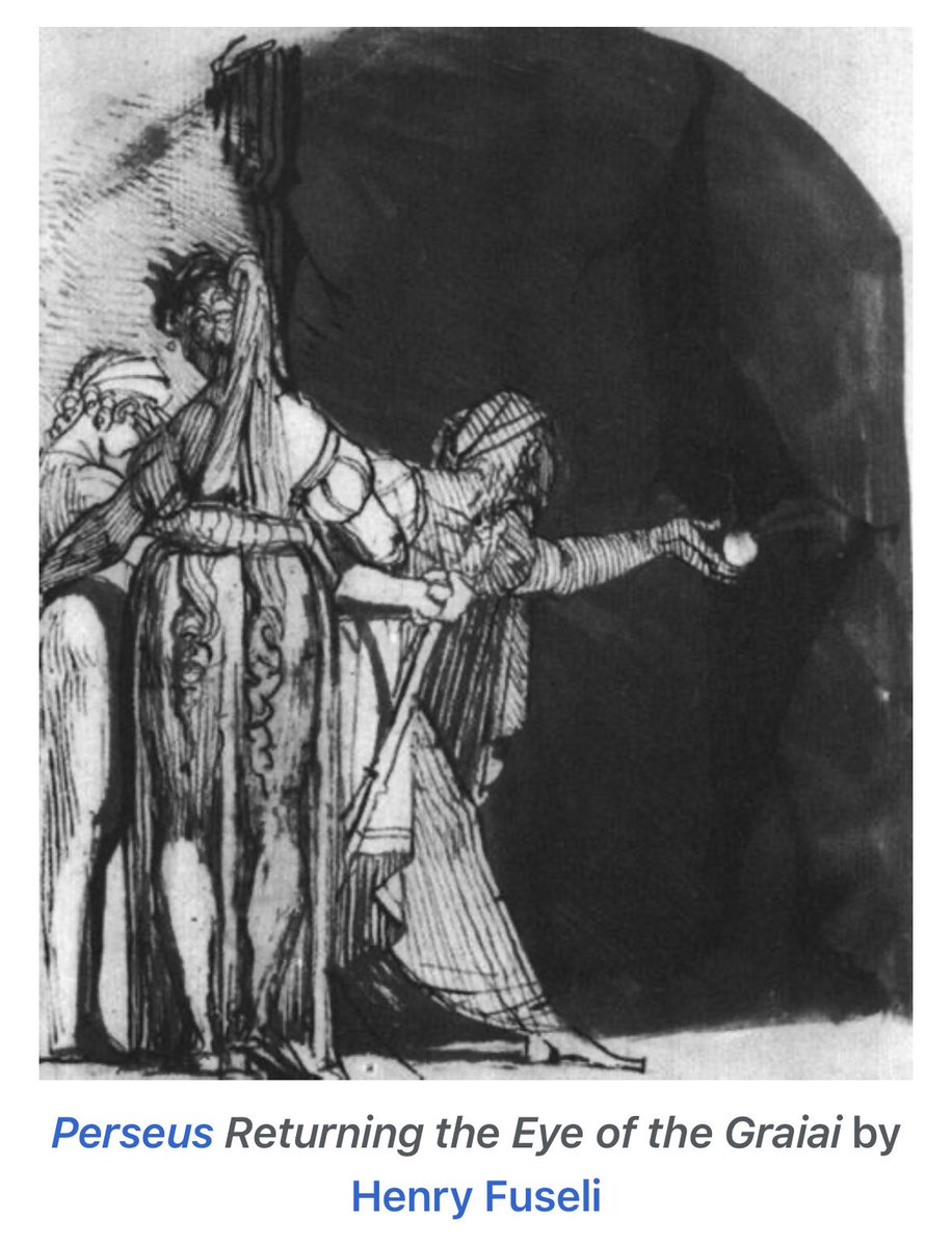 InstVarsovienne's tweet photo. the Graeae (Graiai, old women') the Grey Sisters and the #Phorcides ('daughters of #Phorcys'), were three sisters who had gray hair from their birth and shared one eye and one tooth among them. #Graeae #mytheme of the #Graecos from #Southamerica ~ 80 Kya? https://t.co/BZisMd99Yg https://t.co/SRDajnfzaX