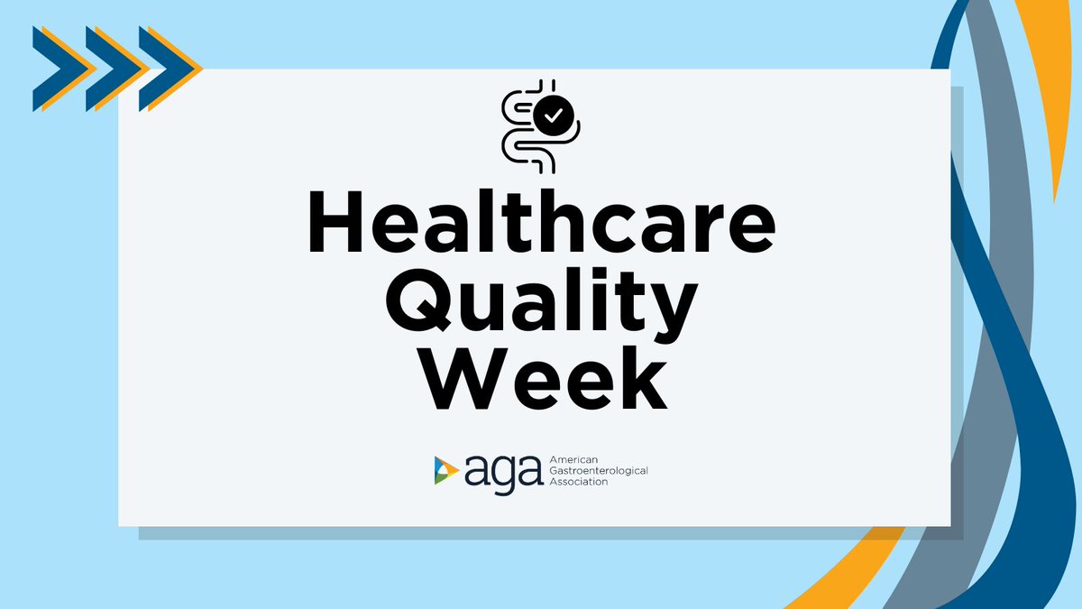 Happy National Healthcare Quality Week!🙋
Did you know that the AGA Quality Committee
⭐️Stewards 7 quality measures in the CMS MIPS program!
⭐️Is developing quality indicators to implement high-quality management of common conditions in everyday practice!
shorturl.at/8EuWQ