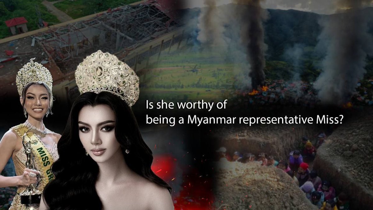 zhsfncc's tweet photo. Does Miss Grand Myanmar Thae Su Nyein deserve to be a Miss who ignores the Myanmar people who are being killed by the Military Council?

#VoicesForTheVoiceless
#Sham_2024_MissGrandMyanmar
#WhatsHappeningInMyanmar https://t.co/XuTq4Dj1zN