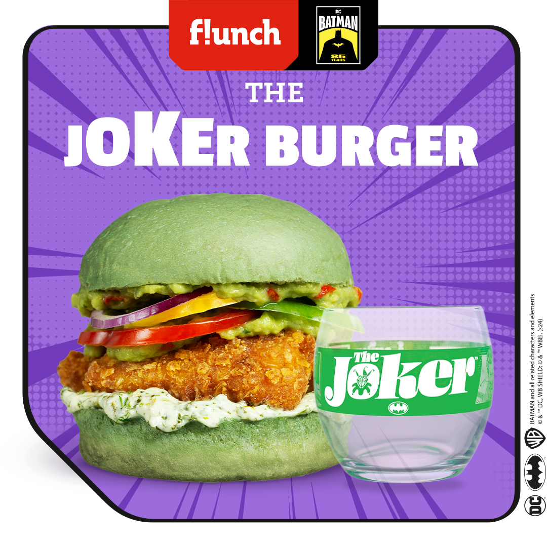 flunch's tweet photo. Dans les ténèbres de Gotham, choisissez votre camp !

🖤 Le Beef Burger Batman, robuste et implacable.
🐟 Le Fish Burger Harley Quinn, pour les esprits rebelles.
🃏 Le Chicken Burger Joker, imprévisible et audacieux.

Faites vite... Gotham compte sur vous ! 💥🦇 https://t.co/2KAbJs5pW8
