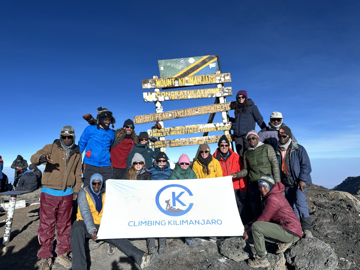 NoJoryous's tweet photo. Climbing and summiting  Mount Kilimanjaro was intensely rewarding and amazingly humbling.  Conquering the snowcapped volcano was thrilling every step of the way! Thank you to Tumaini and his team from @Climb_Kili for guidance and memories that will last a lifetime. 🗻❤️ https://t.co/25Et2YwXCc