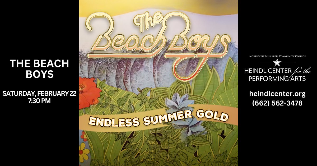 America’s Band, <a href="/TheBeachBoys/">The Beach Boys</a>, are bringing their Endless Summer Gold tour to the <a href="/HeindlCenter/">Heindl Center for the Performing Arts</a> on February 22, 2025! 
Spring 2025 Season Tickets go on-sale November 18.
Ticket packages go on-sale December 2.
Individual show tickets go on-sale December 9.