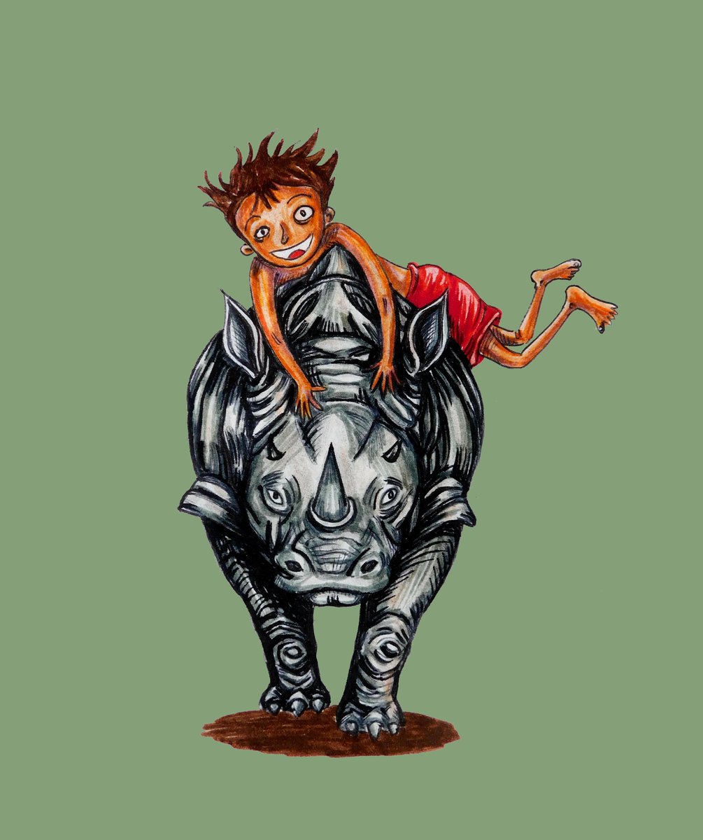 _valentinamilia's tweet photo. Inktober
Day 21: Rhinoceros(Rinoceronte)๐ฆ๐ดโ๏ธ
#mycharacter #inktober #inktoberrhinoceros #intothewild #character #borntobewild #writing #mytale #myart #myartwork #illustration #illustrator #illustrationartists #childrenillustrator #art #artist #childrenillustration #drawings https://t.co/pxC8Y3hVSF