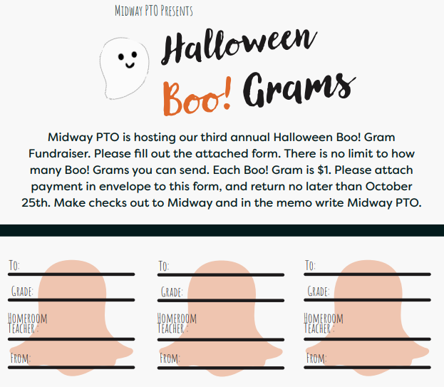 PTO is selling Boo Grams again this year for $1!