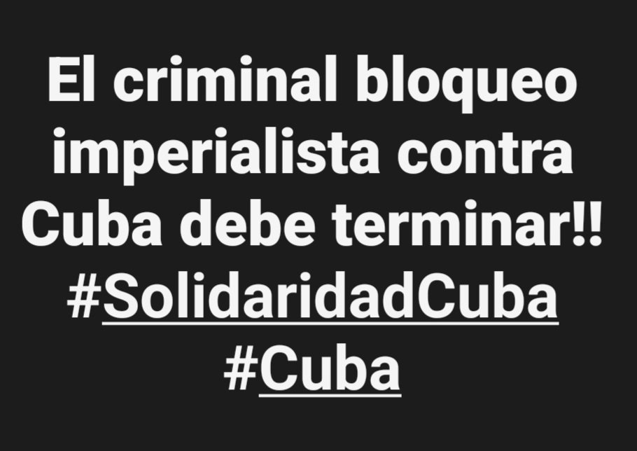 rojas_gustavo69's tweet photo. #Cuba #CubaVsBloqueo #CubaPorLaVida #StopBloqueo 
#CubaSolidaridad https://t.co/4pEpdJUf7a