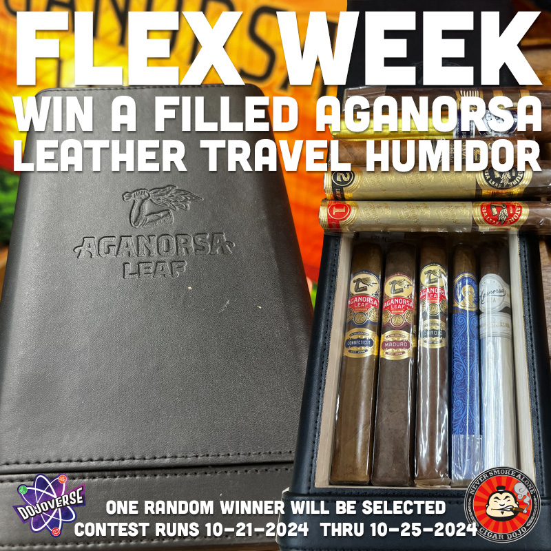 CigarDojo's tweet photo. I have exciting news! This week is "Flex Week" on the https://t.co/j7B5TvxYHj
Check in to Aganorsa Leaf brand cigars all week long and include hashtag #flexweek to enter. A picture of your flex is encouraged.
Also share on other social media channels and tag @CigarDojo and @AganorsaLeaf for more chances to win. One lucky winner will be selected on this Friday night's Smoke Night LIVE.
