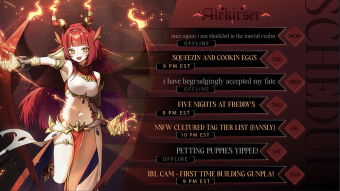THIS WEEK'S SCHEDULE (OCT 21 - 27) ✨⚔️
?: mellozo https://t.co/MbvSQRLklo