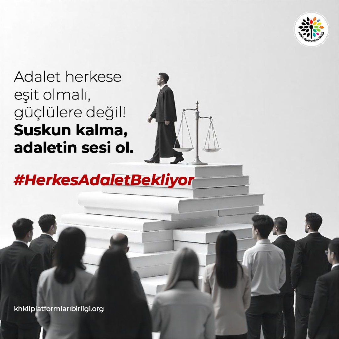 Herkes #Adalet bekler ama mücadele edenler kazanır. Korkma, mücadele etmekten vazgeçme, #Adalet aramak bir imtiyaz değil bir haktır.