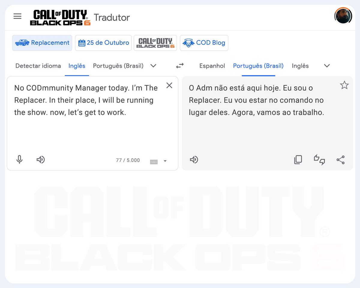 CallofDutyBR's tweet photo. Sou eu. Seu novo líder de tudo que é sensacional. #HASHTAG #CALLOFDUTY #BLACKOPS6 #CHEFAO #COD #CODCOMUNIDADE #EUTENHOOPODER #EUAMOSUBSTITUIR #ONDEFICAOBANHEIRO #GATINHOS
Manda ver no Call Of Duty: Black Ops 6 dia 25 de Outubro 👉https://t.co/fLVlRqCGI0 https://t.co/IRk2DKdXtk