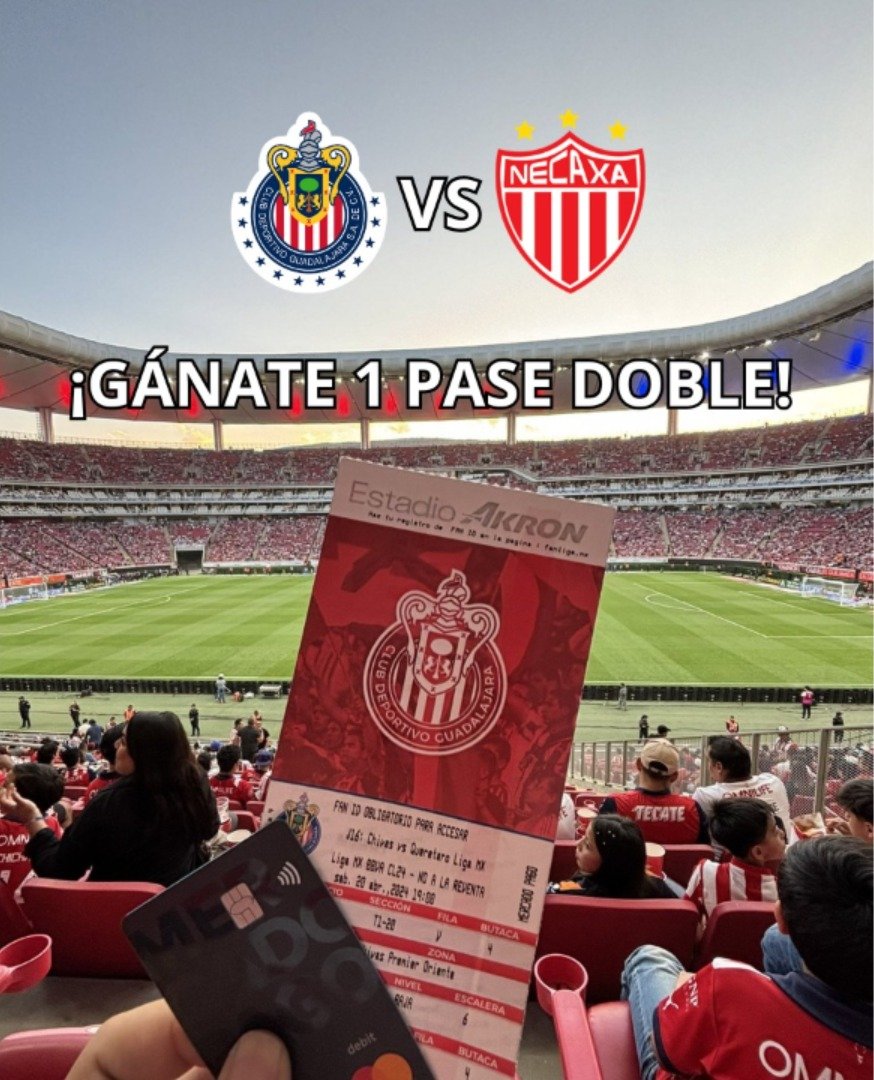 VillasenorC_'s tweet image. 🚨BOLETOS ROJIBLANCOS🚨

¡GANATE UN PASE DOBLE PARA EL @CHIVAS VS Necaxa! 🎟️🎟️
 
1️⃣ Sigue a @MercadoPagoMex y a mí
2️⃣ Dale 🔁 y ❤️ a este post
3️⃣ Foto de tu tarjeta de Mercado Pago y arroba a un amig@
*Si aún no tienes tu tarjeta, captura de tu app donde dice que ya la pediste…